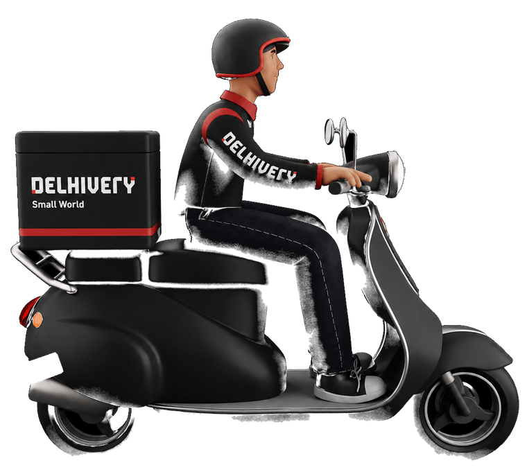 Delhivery delivery partner on scooter