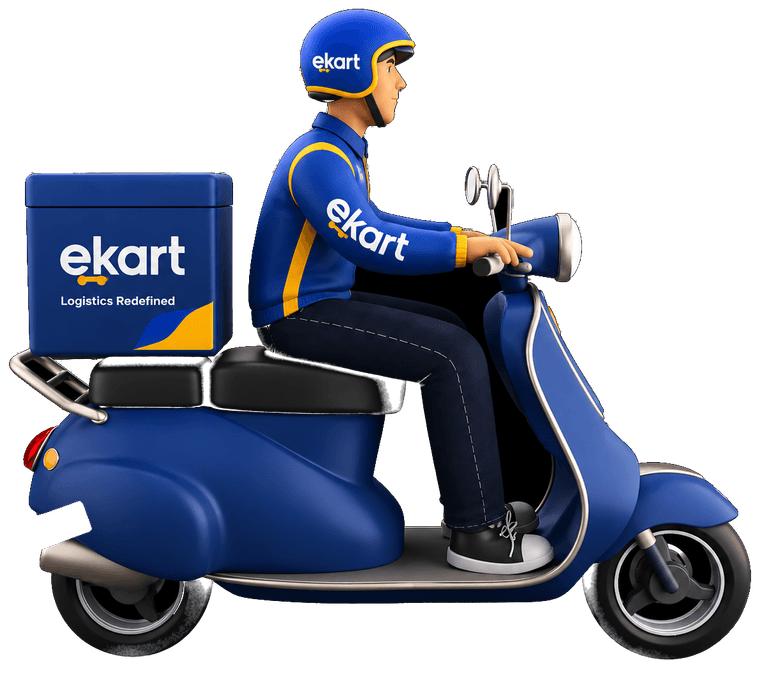 EKART Logistics delivery partner on scooter