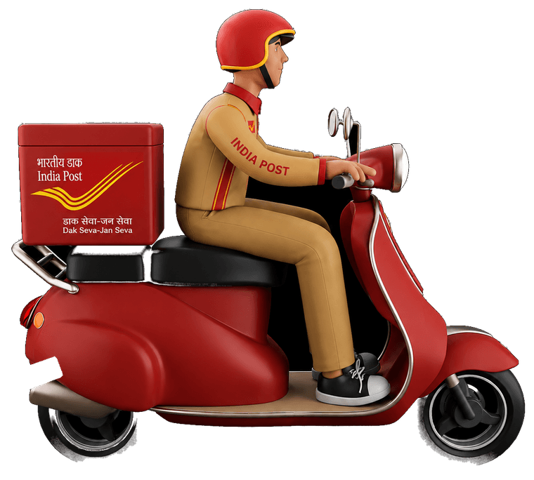 India Post delivery partner on scooter